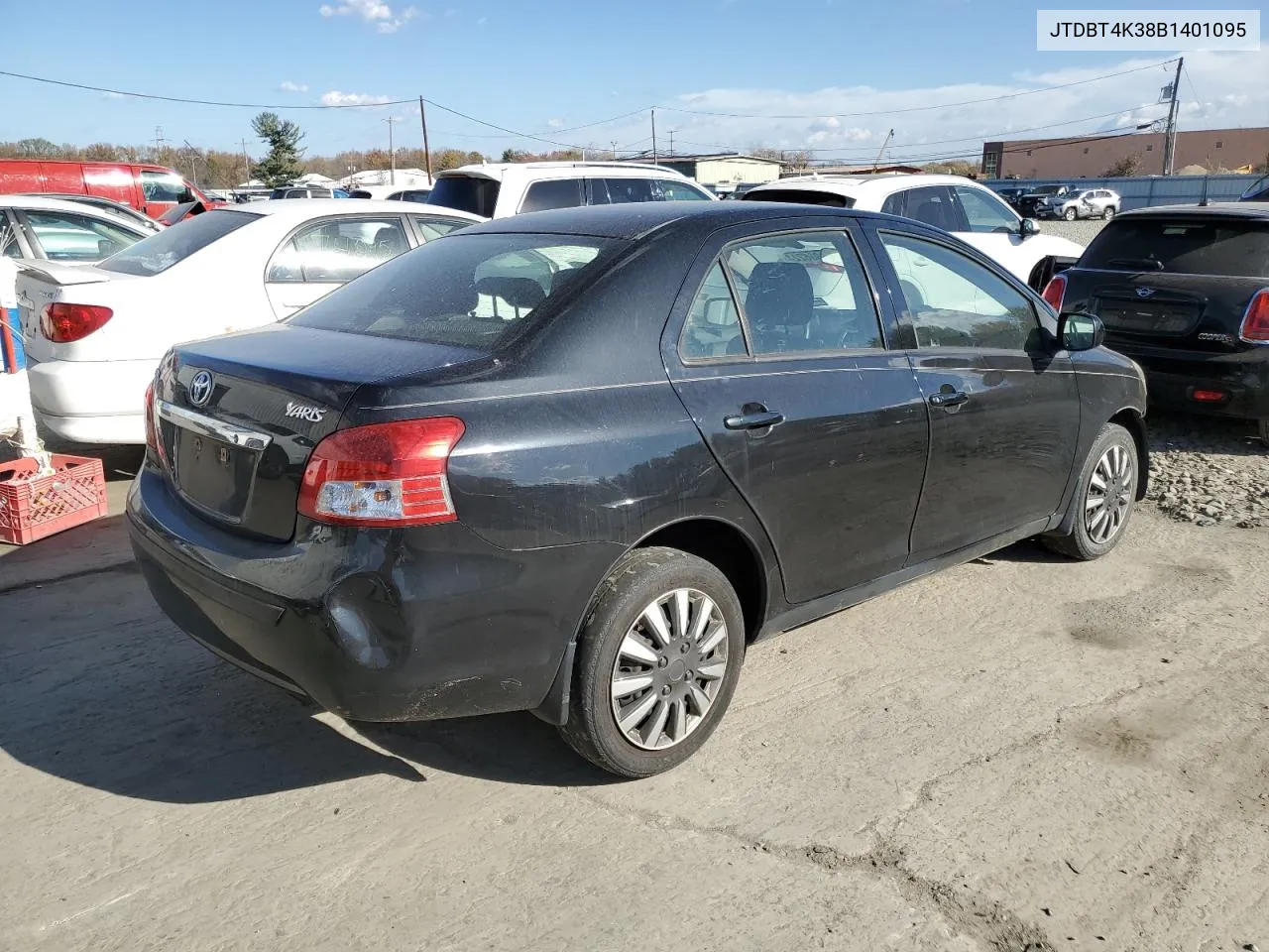 2011 Toyota Yaris VIN: JTDBT4K38B1401095 Lot: 78836224