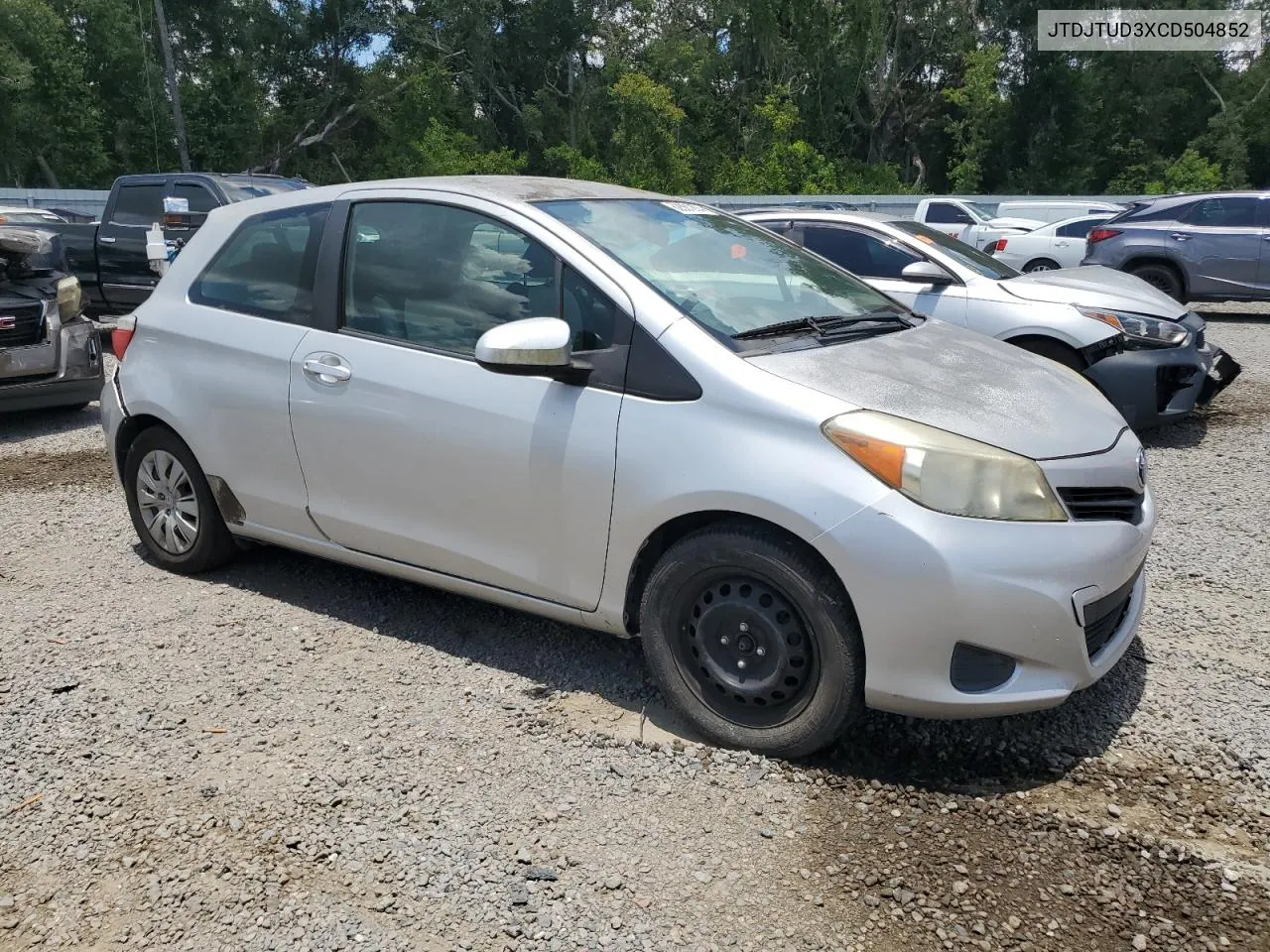 2012 Toyota Yaris VIN: JTDJTUD3XCD504852 Lot: 62361204