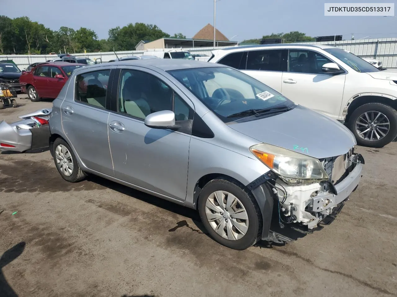 2012 Toyota Yaris VIN: JTDKTUD35CD513317 Lot: 65604934