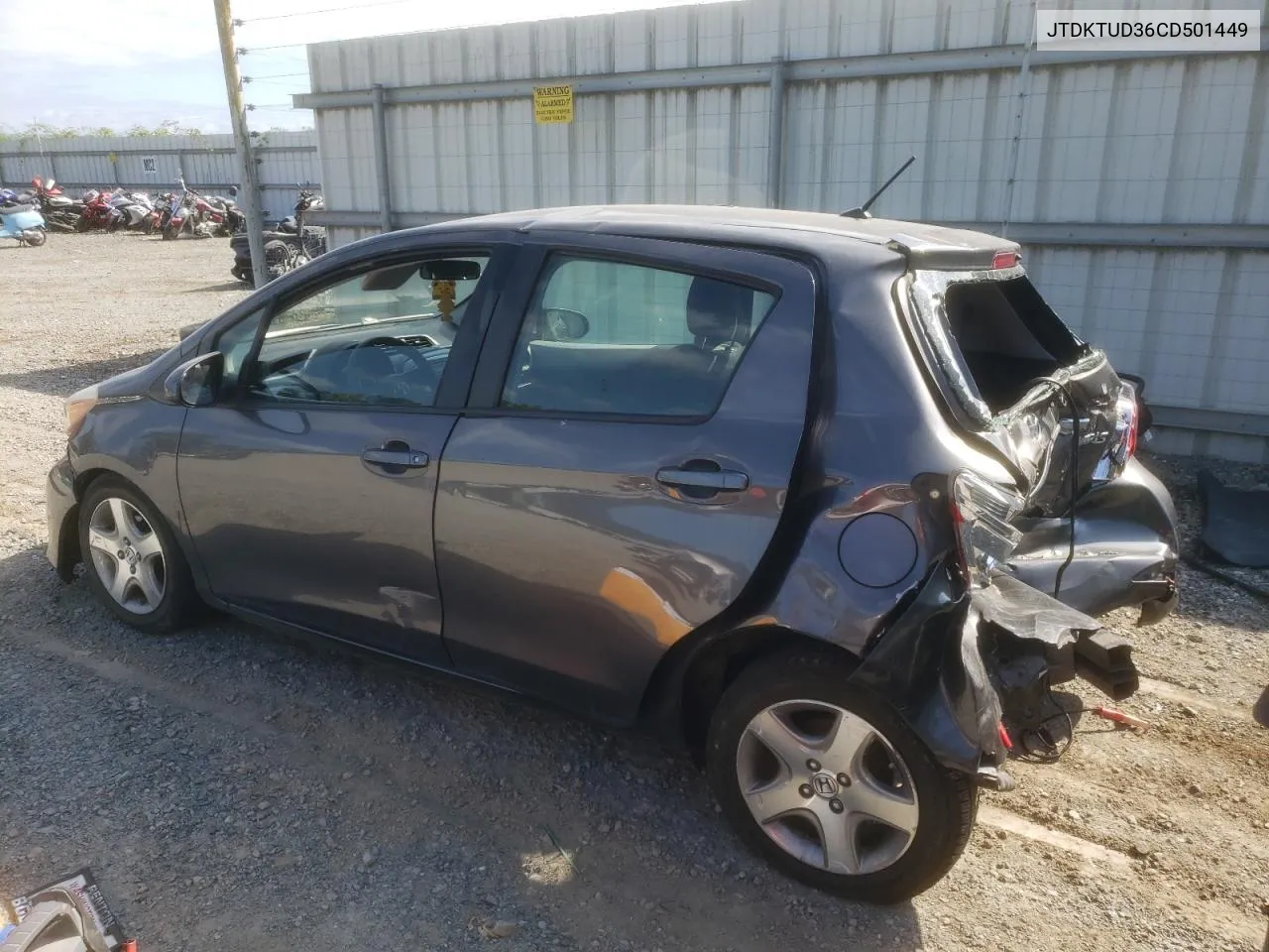 JTDKTUD36CD501449 2012 Toyota Yaris