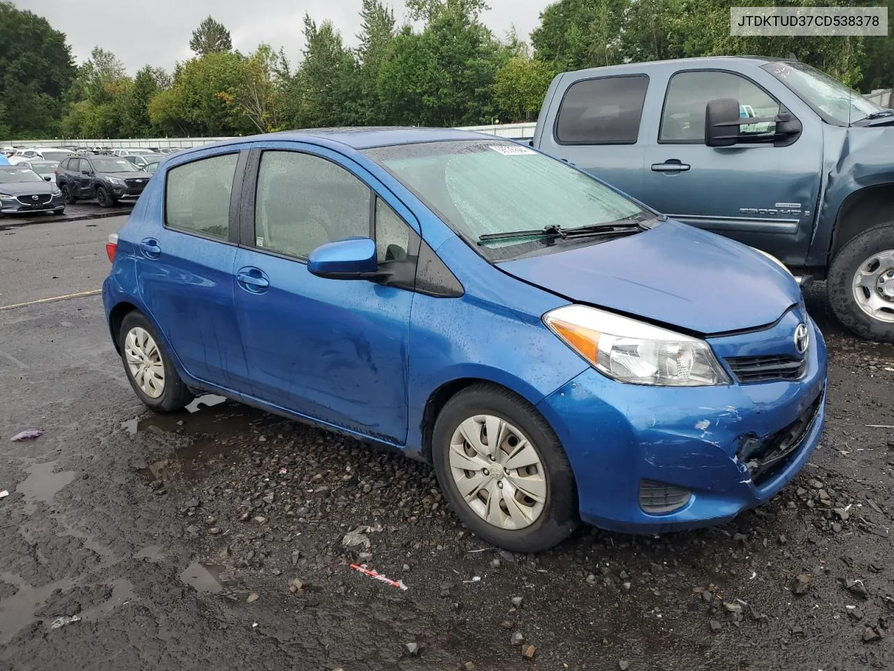 2012 Toyota Yaris VIN: JTDKTUD37CD538378 Lot: 68535604