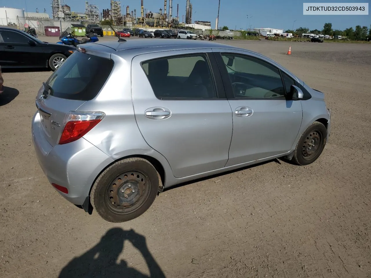 2012 Toyota Yaris VIN: JTDKTUD32CD503943 Lot: 70030634