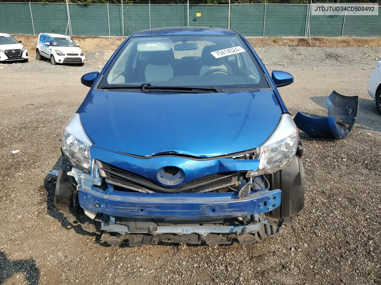 JTDJTUD34CD508492 2012 Toyota Yaris