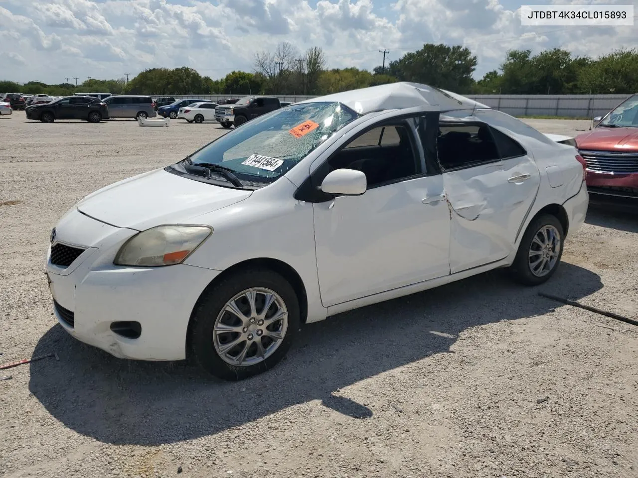 2012 Toyota Yaris VIN: JTDBT4K34CL015893 Lot: 71441564