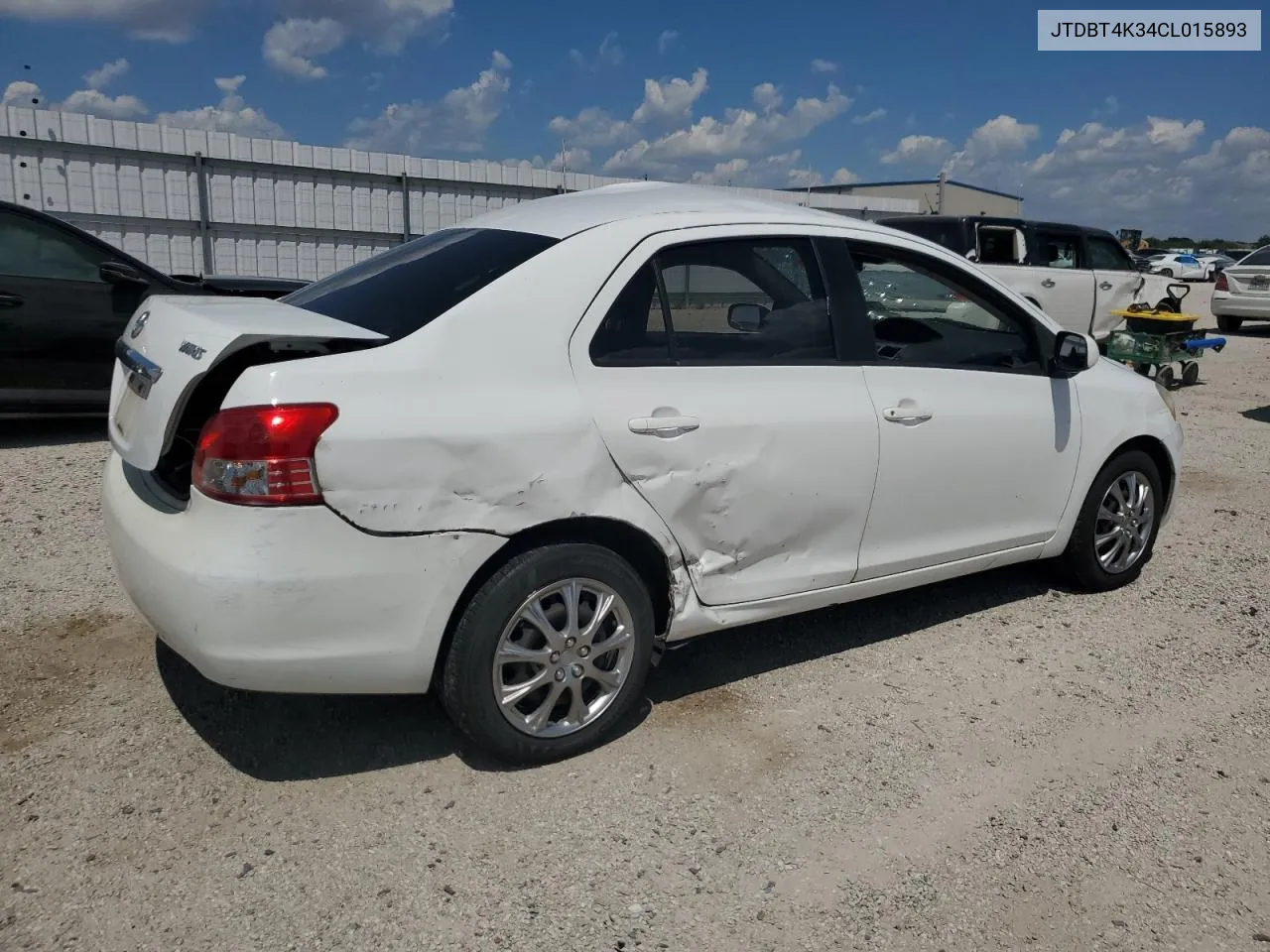 2012 Toyota Yaris VIN: JTDBT4K34CL015893 Lot: 71441564