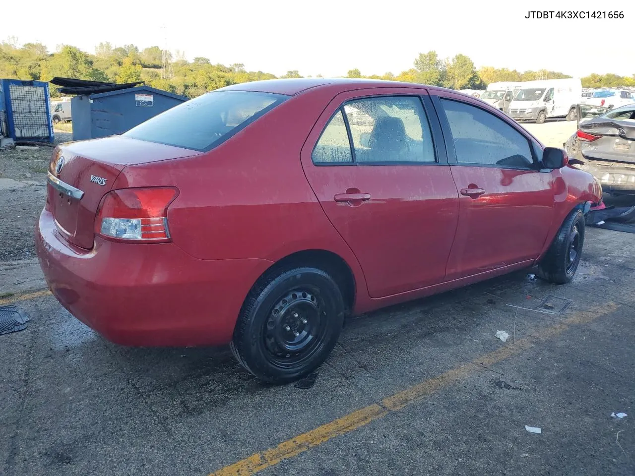 2012 Toyota Yaris VIN: JTDBT4K3XC1421656 Lot: 71462804