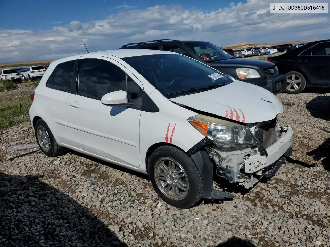 2012 Toyota Yaris VIN: JTDJTUD36CD516416 Lot: 71603234