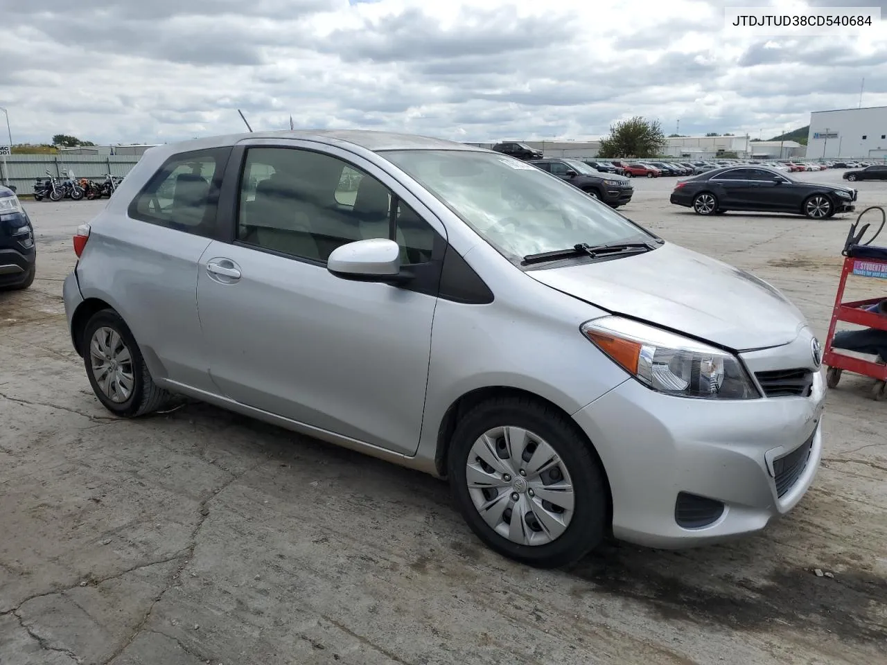 2012 Toyota Yaris VIN: JTDJTUD38CD540684 Lot: 71673174