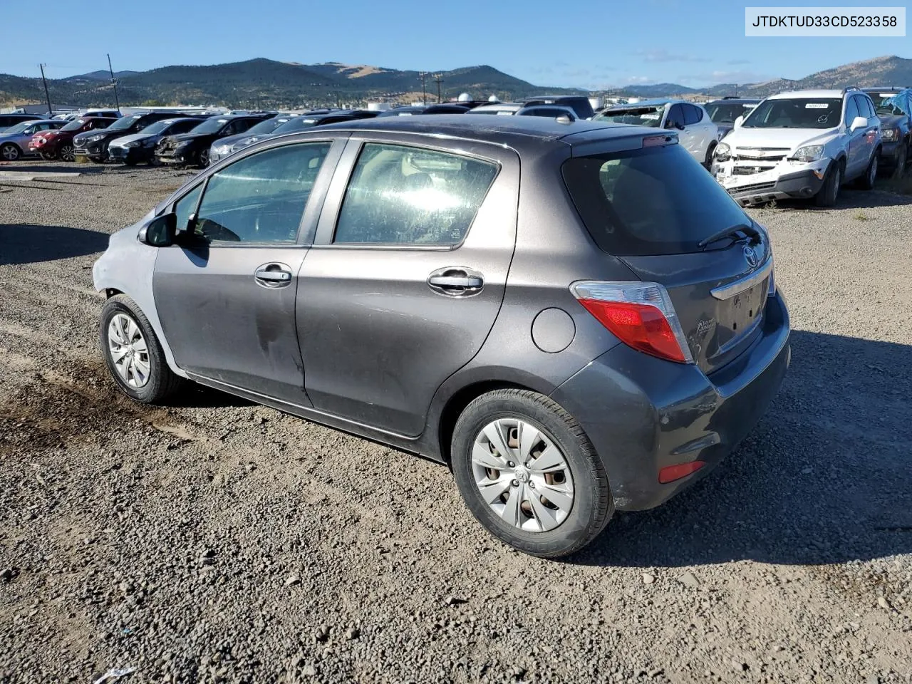 2012 Toyota Yaris VIN: JTDKTUD33CD523358 Lot: 72798454