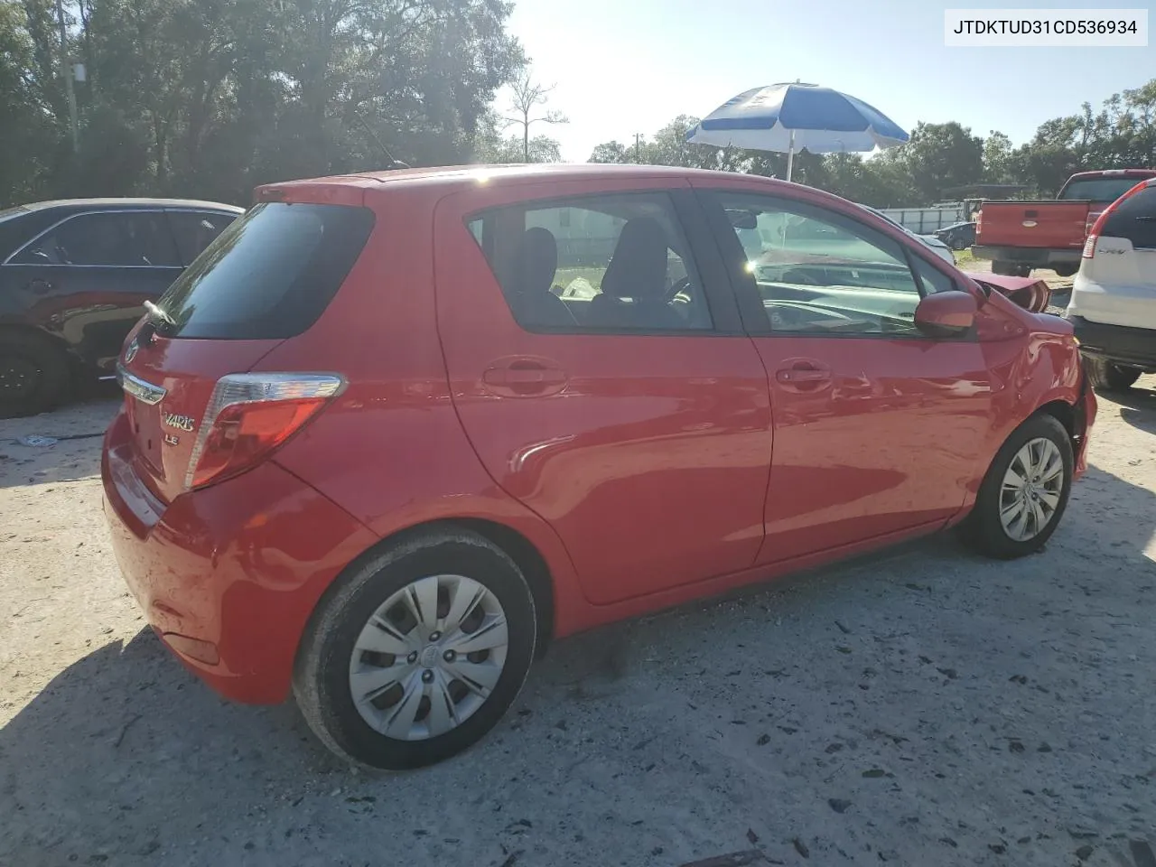 JTDKTUD31CD536934 2012 Toyota Yaris