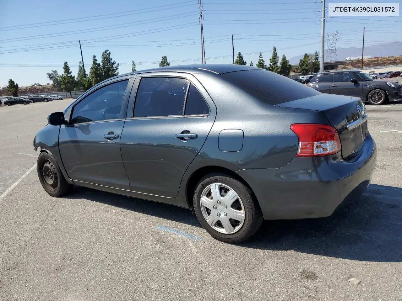 2012 Toyota Yaris VIN: JTDBT4K39CL031572 Lot: 73855244