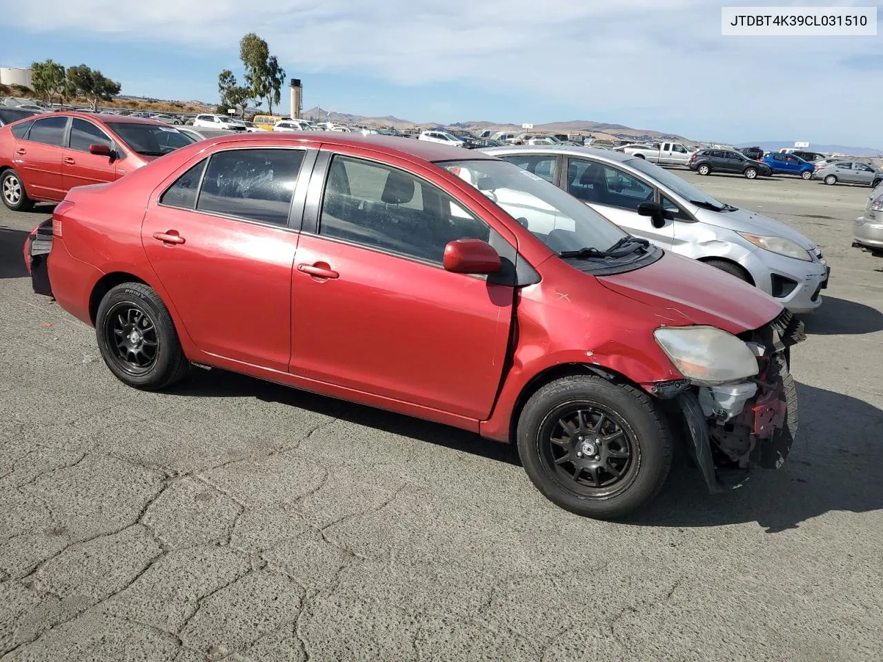 2012 Toyota Yaris VIN: JTDBT4K39CL031510 Lot: 74626394