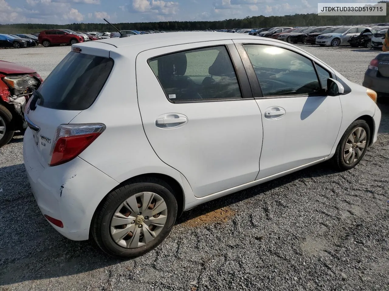 2012 Toyota Yaris VIN: JTDKTUD33CD519715 Lot: 74689724