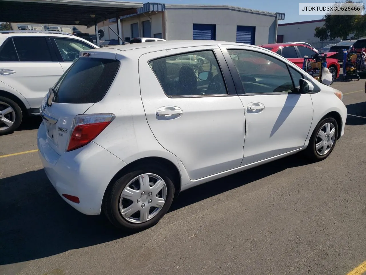 2012 Toyota Yaris VIN: JTDKTUD3XCD526466 Lot: 74939794