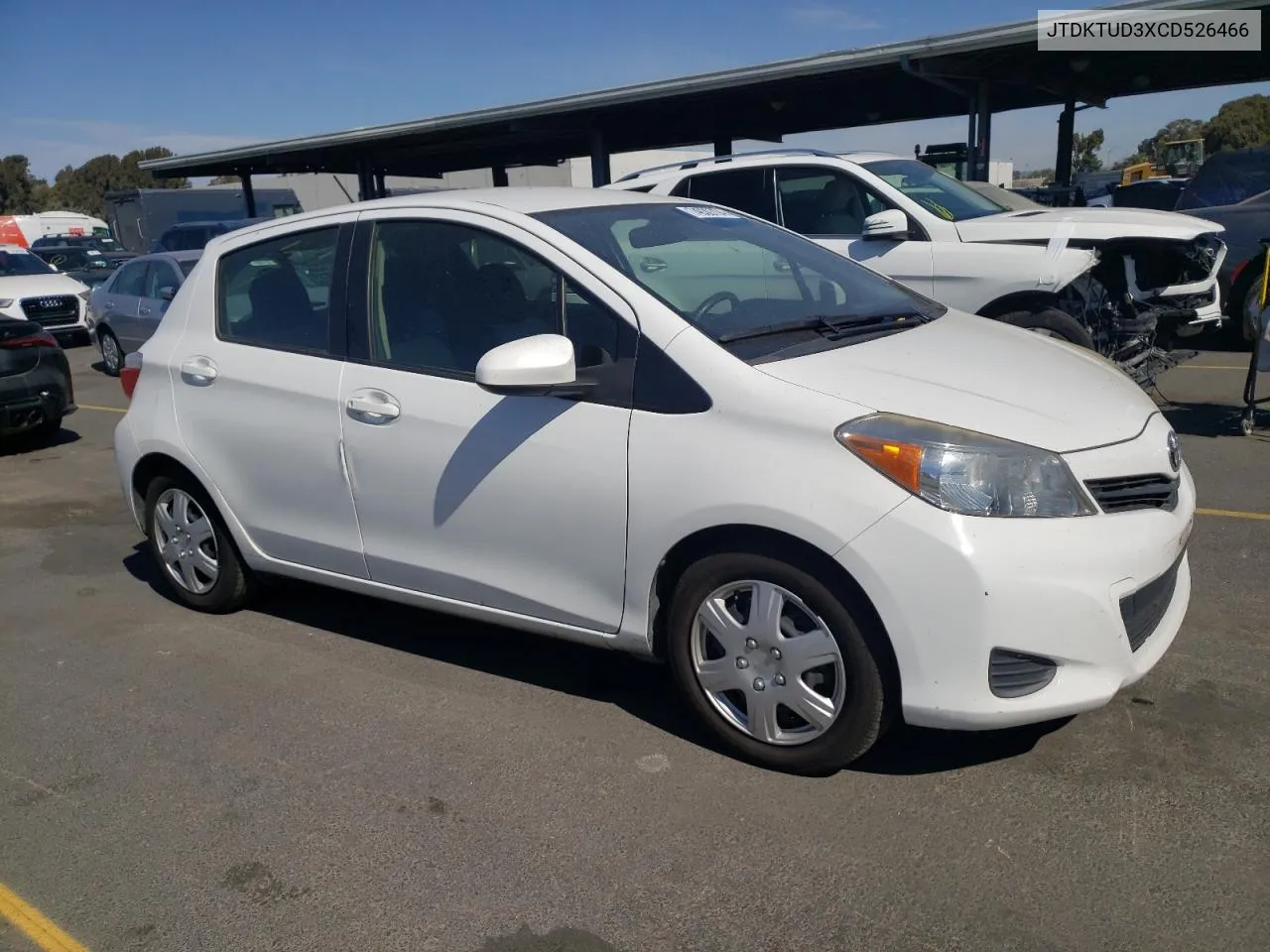 2012 Toyota Yaris VIN: JTDKTUD3XCD526466 Lot: 74939794