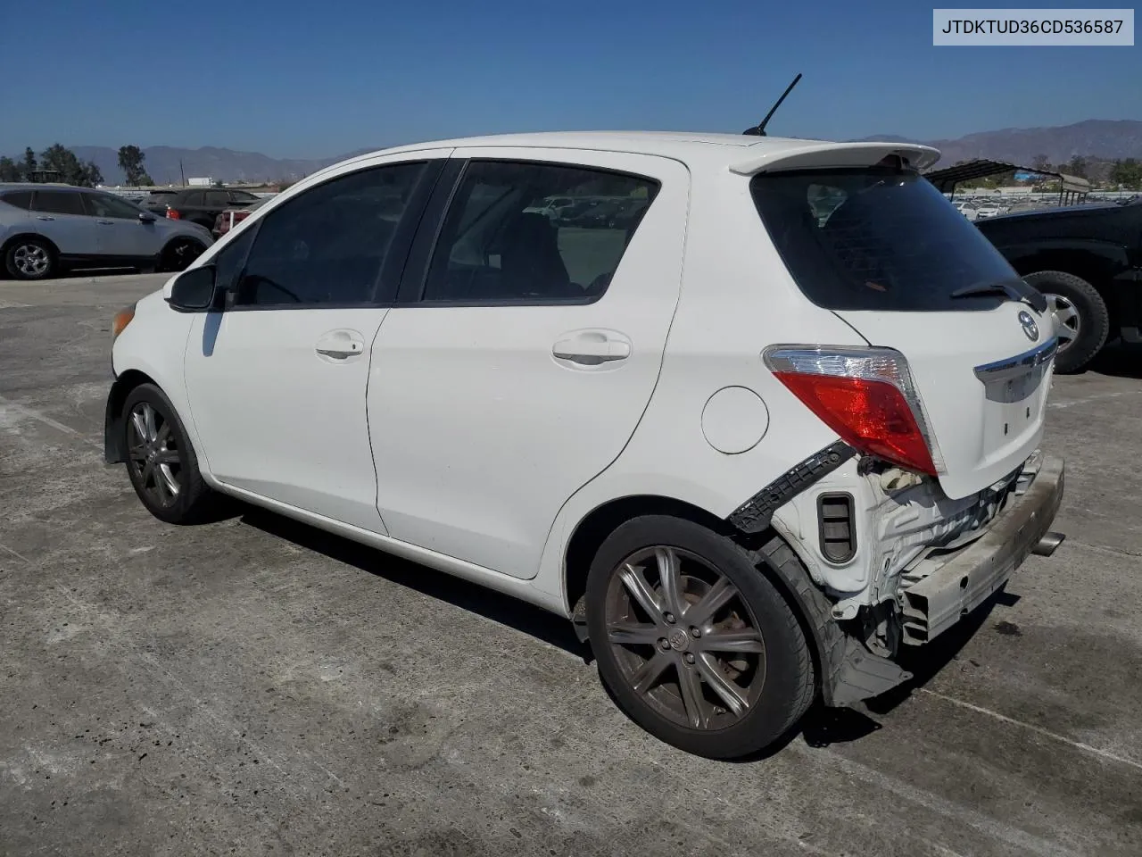 2012 Toyota Yaris VIN: JTDKTUD36CD536587 Lot: 75045694