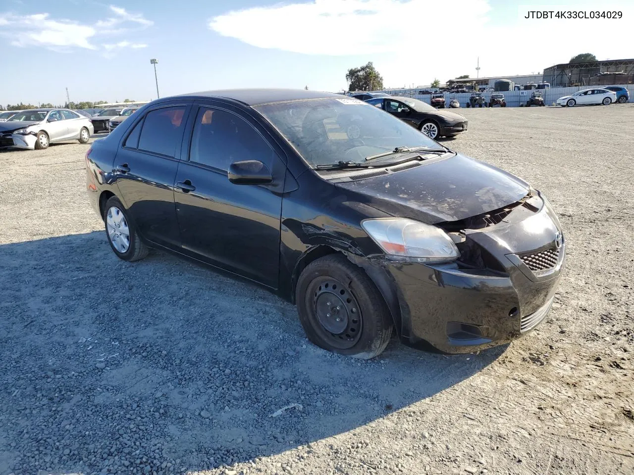 2012 Toyota Yaris VIN: JTDBT4K33CL034029 Lot: 75110584