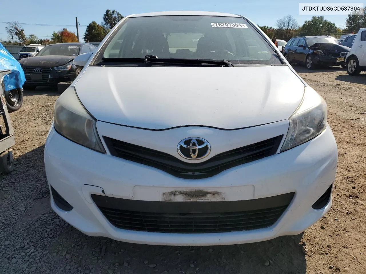 2012 Toyota Yaris VIN: JTDKTUD36CD537304 Lot: 75207304