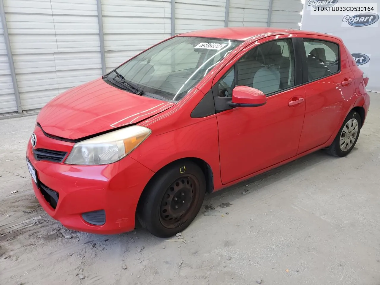 2012 Toyota Yaris VIN: JTDKTUD33CD530164 Lot: 75472804