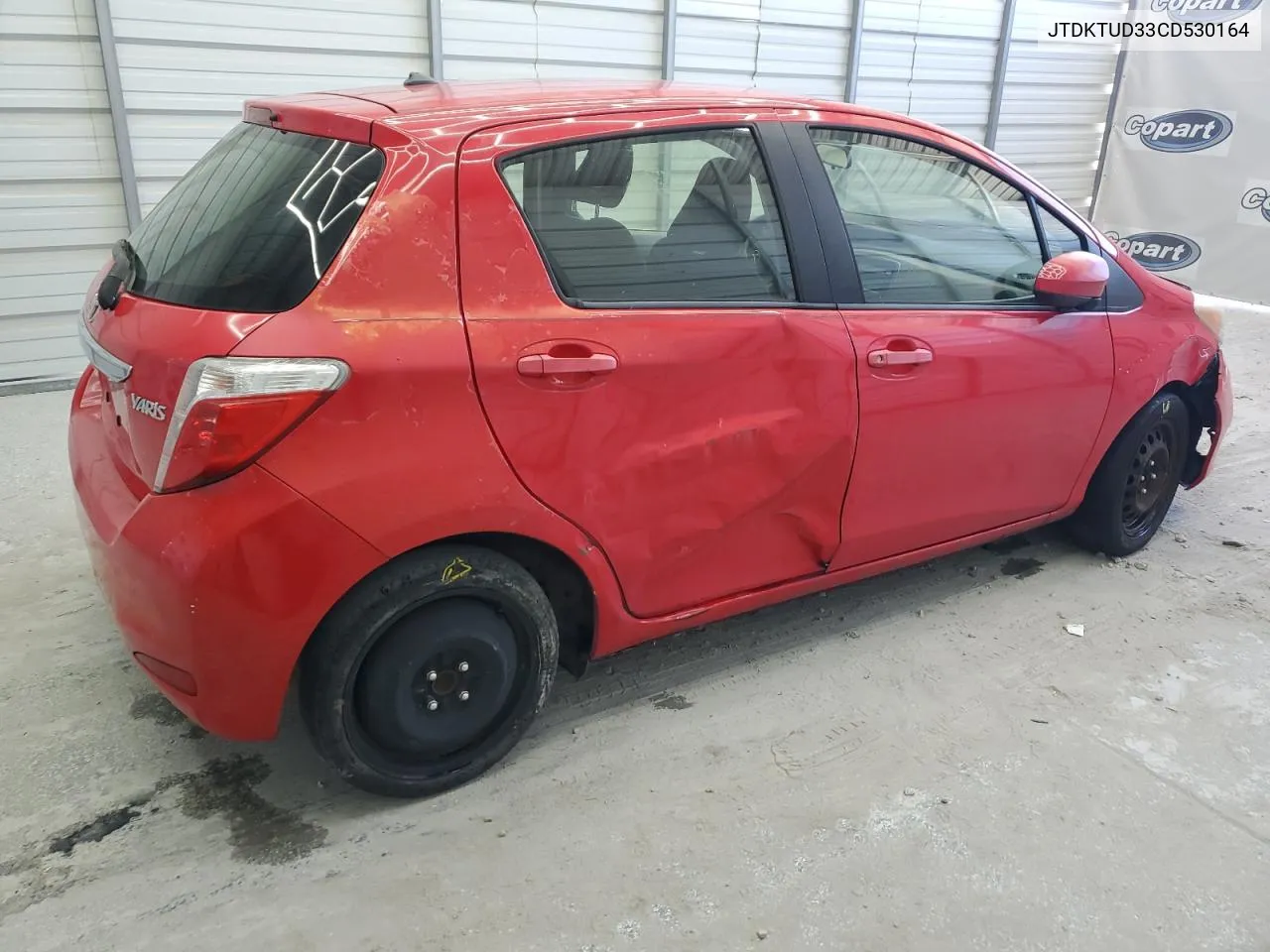 2012 Toyota Yaris VIN: JTDKTUD33CD530164 Lot: 75472804