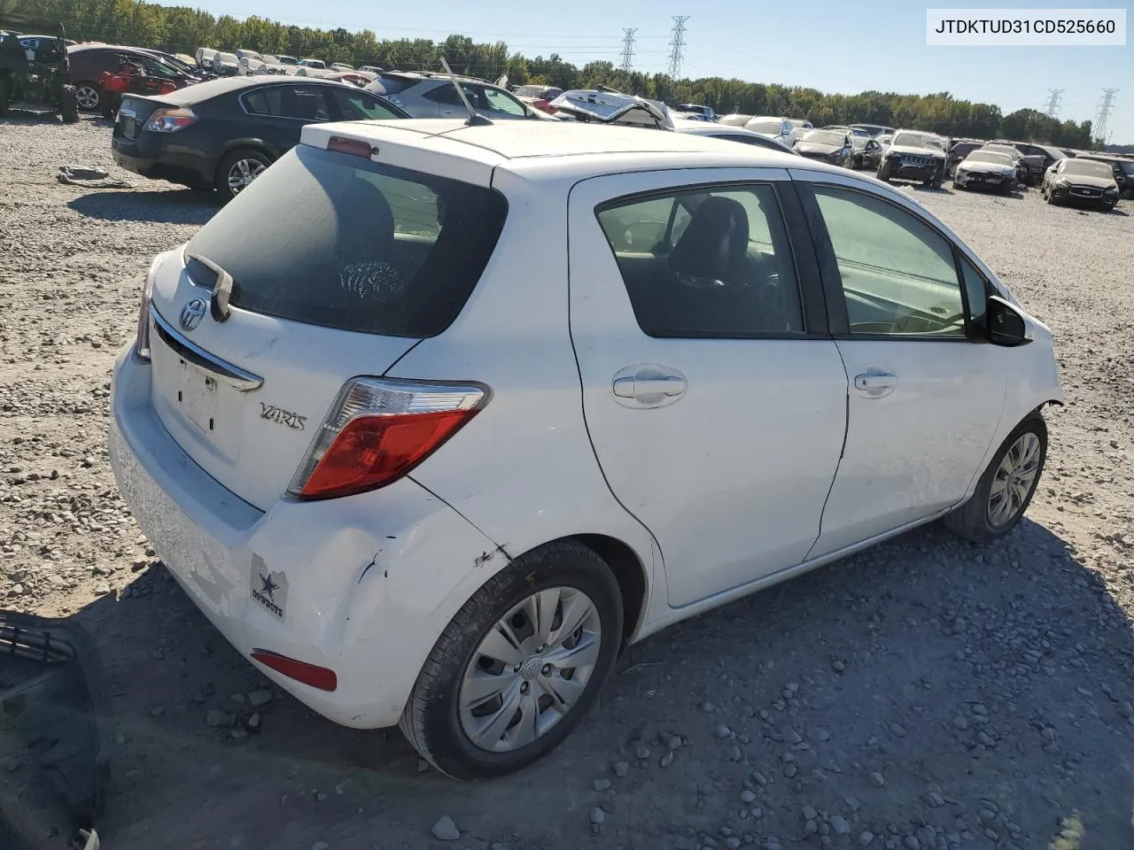 2012 Toyota Yaris VIN: JTDKTUD31CD525660 Lot: 76506554