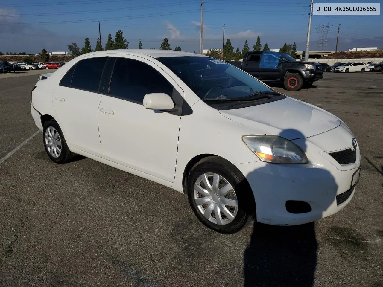 2012 Toyota Yaris VIN: JTDBT4K35CL036655 Lot: 76919354