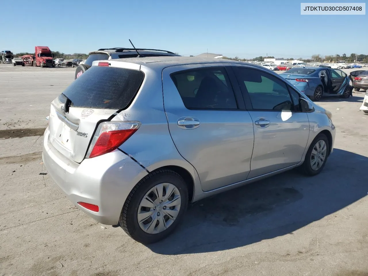 2012 Toyota Yaris VIN: JTDKTUD30CD507408 Lot: 77161614