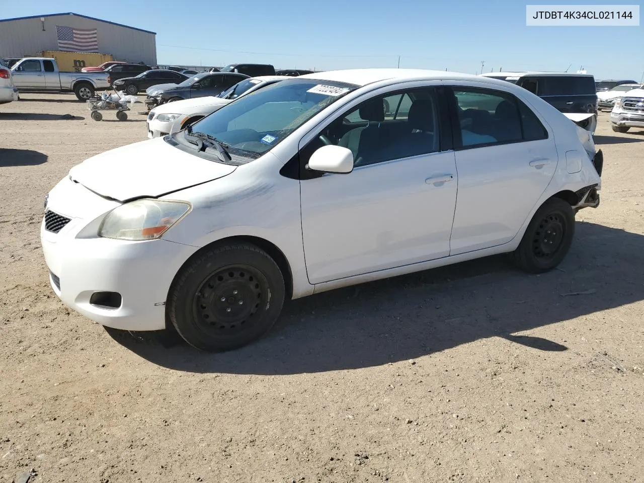 2012 Toyota Yaris VIN: JTDBT4K34CL021144 Lot: 77222484