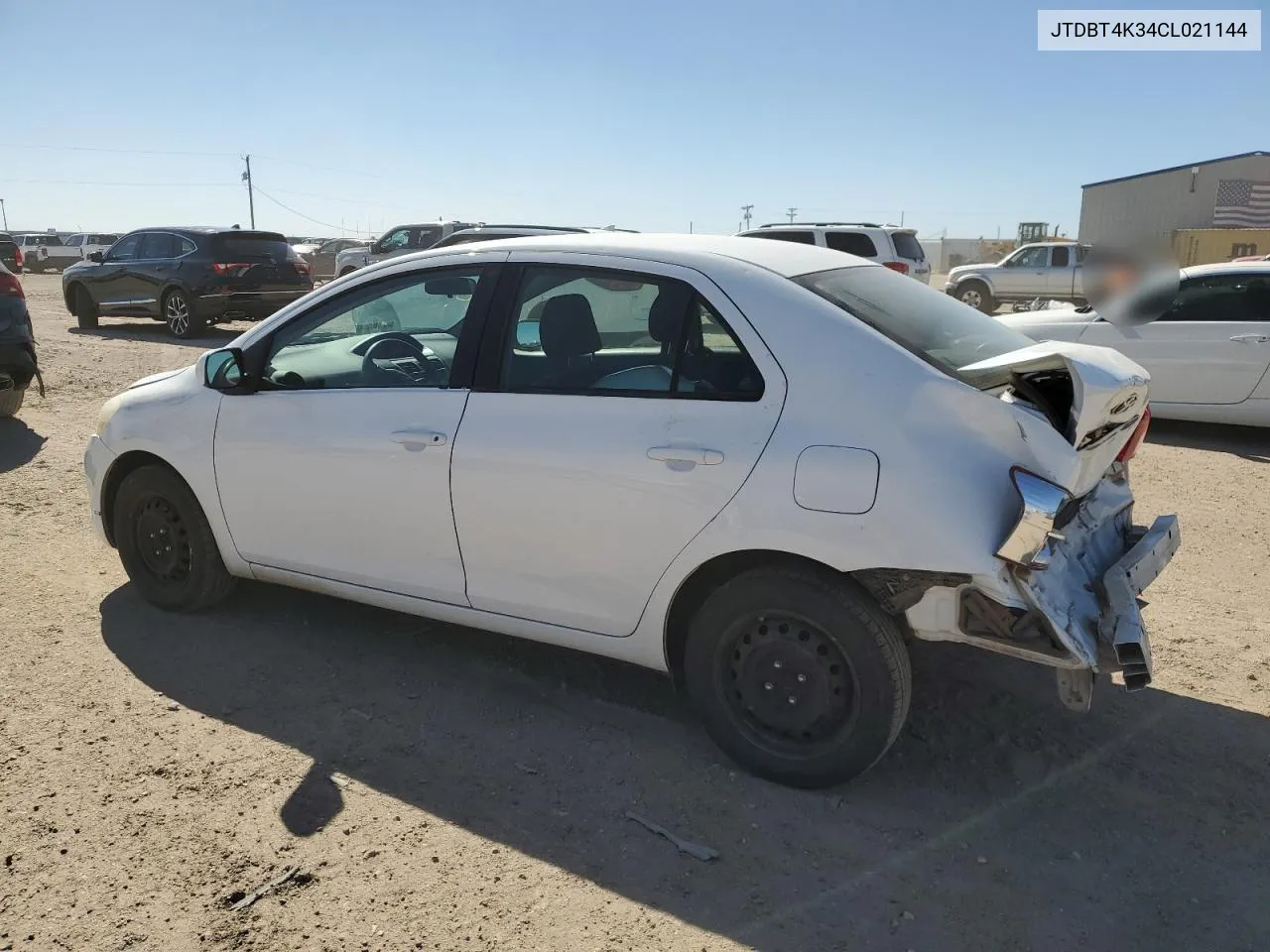 2012 Toyota Yaris VIN: JTDBT4K34CL021144 Lot: 77222484