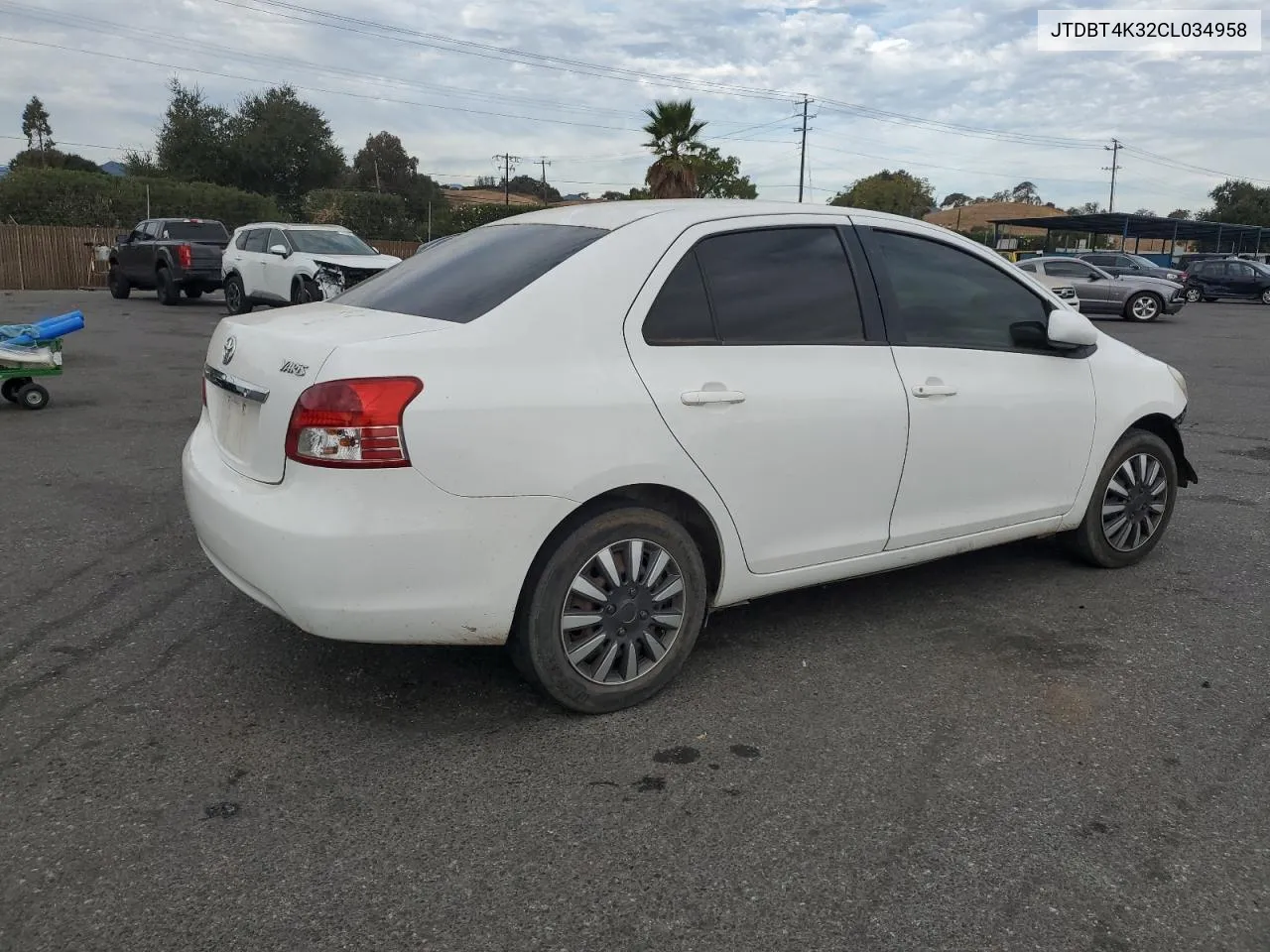 JTDBT4K32CL034958 2012 Toyota Yaris