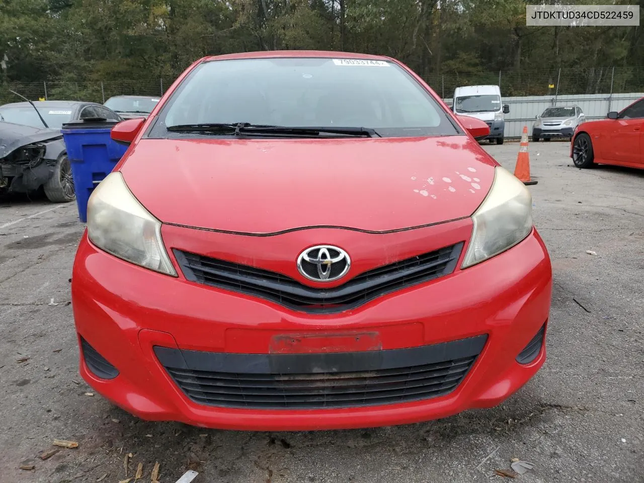 2012 Toyota Yaris VIN: JTDKTUD34CD522459 Lot: 79033744