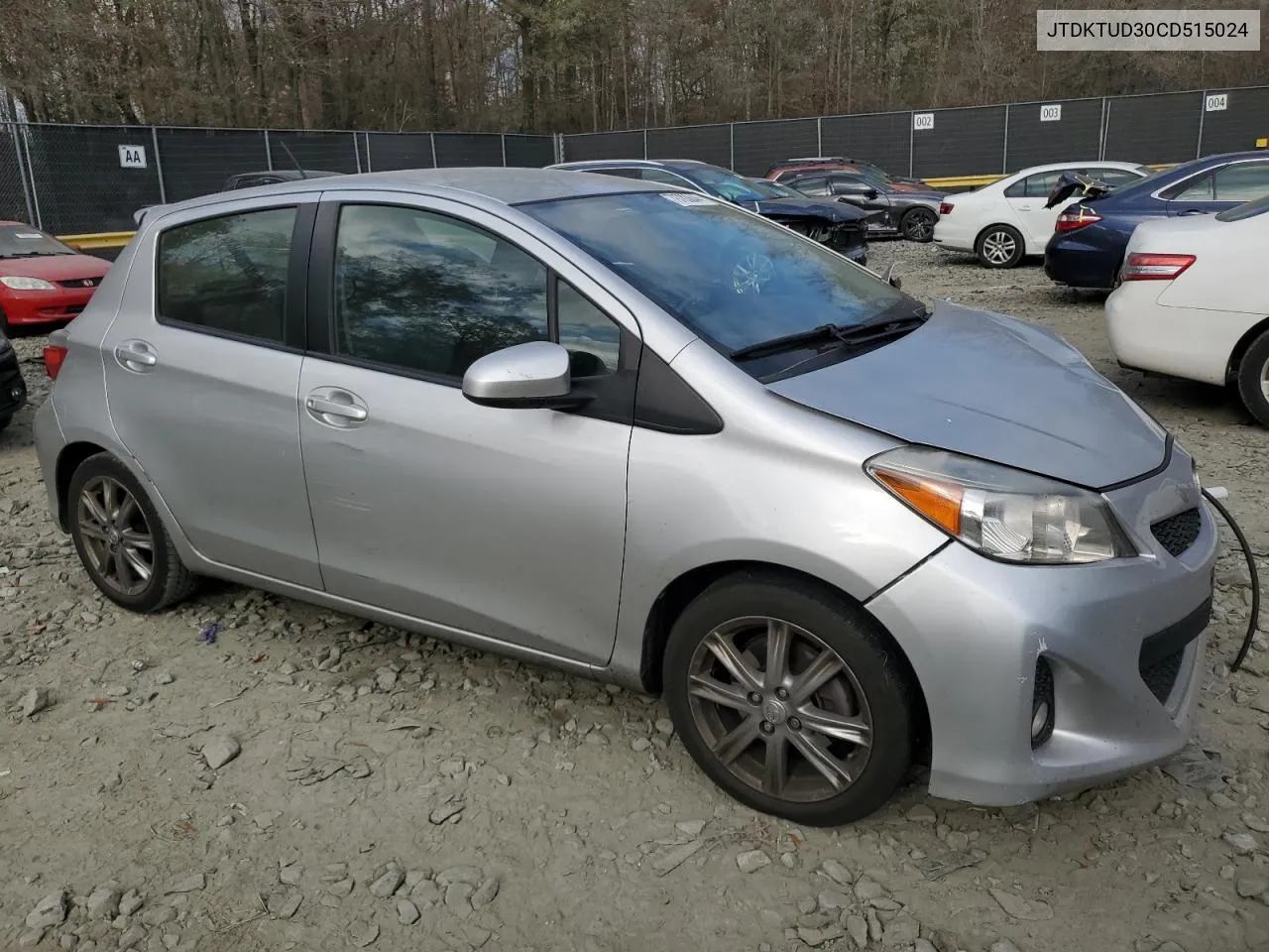 2012 Toyota Yaris VIN: JTDKTUD30CD515024 Lot: 79783644