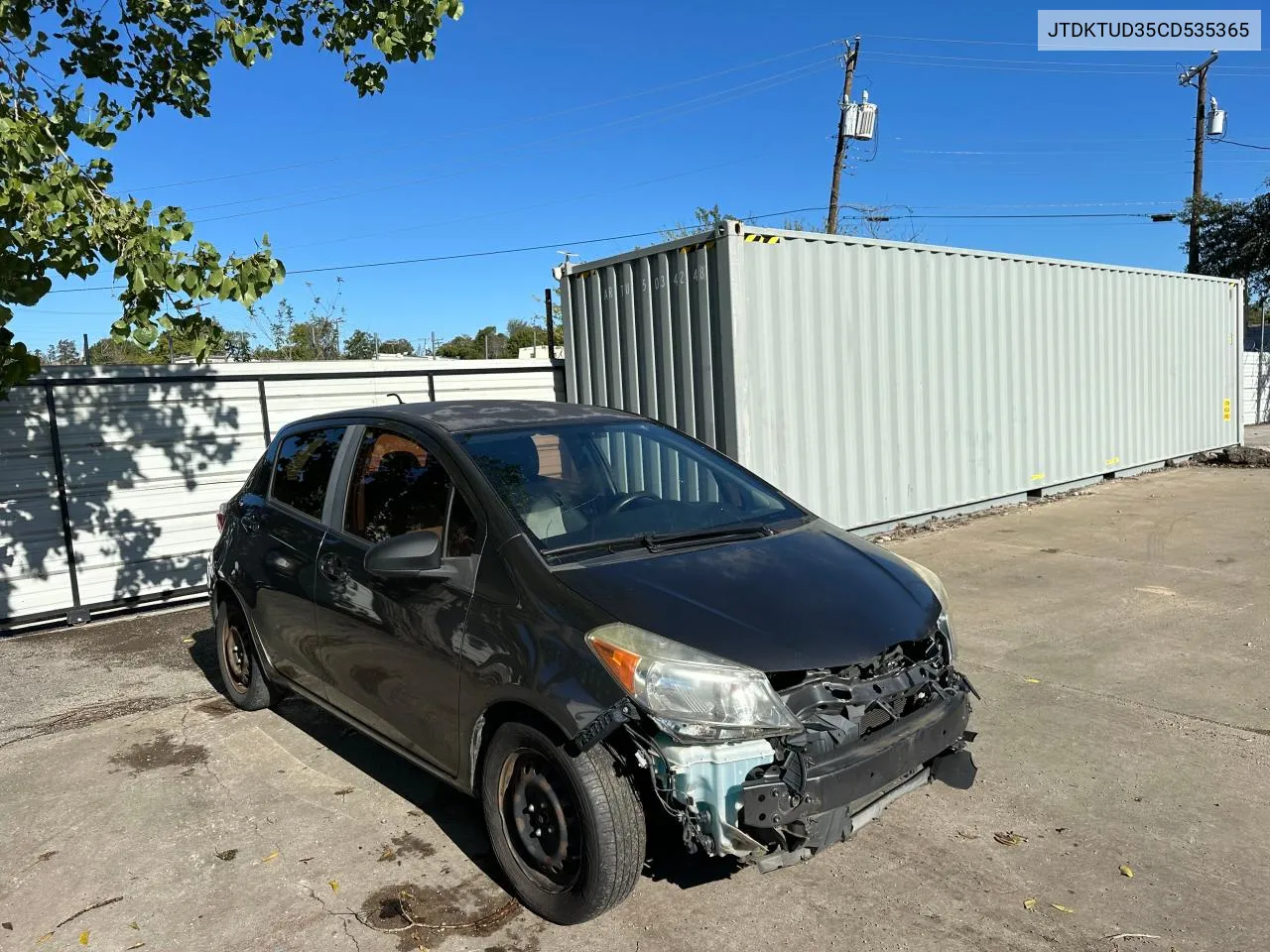 2012 Toyota Yaris VIN: JTDKTUD35CD535365 Lot: 80385064