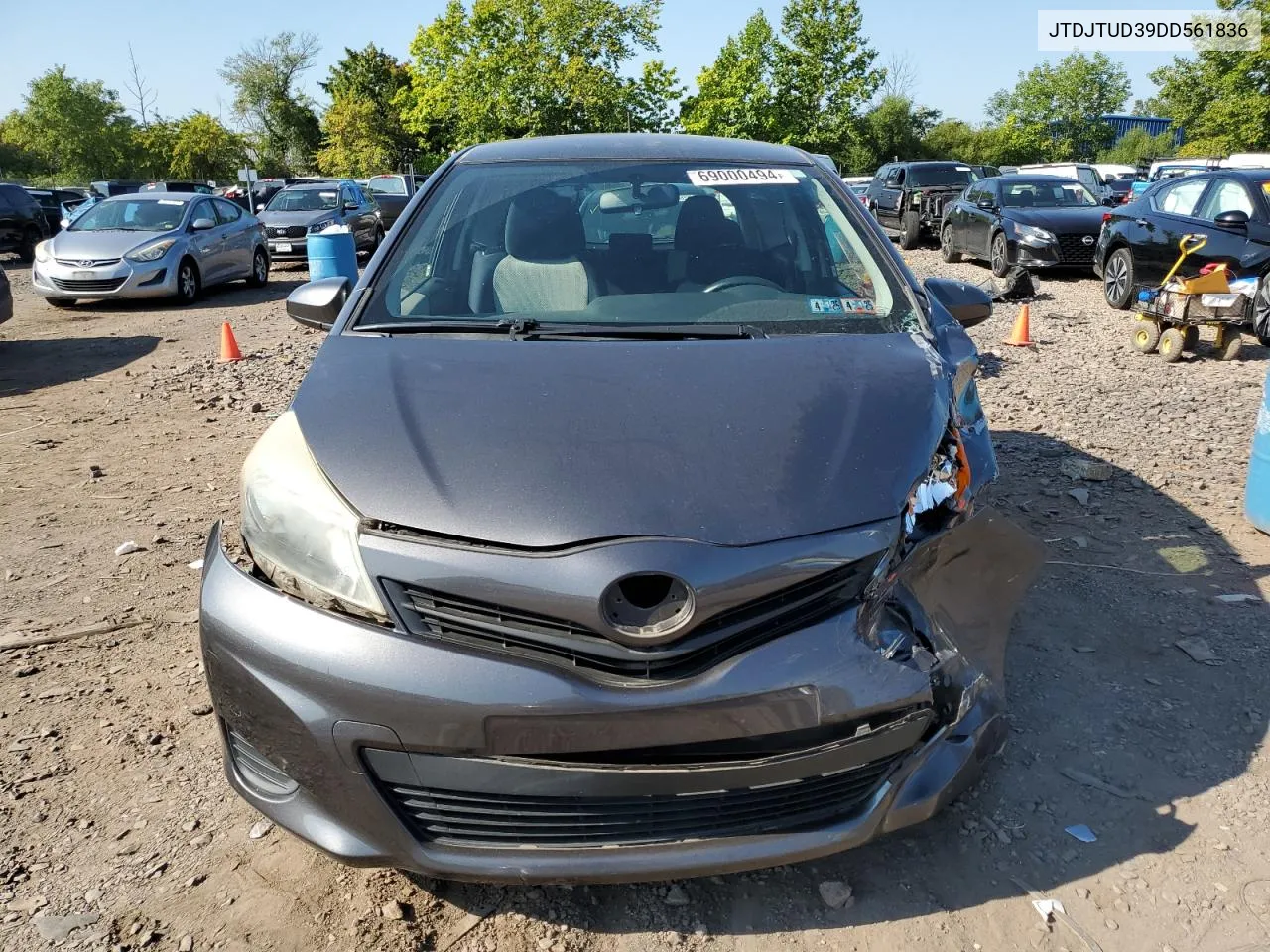 2013 Toyota Yaris VIN: JTDJTUD39DD561836 Lot: 69000494