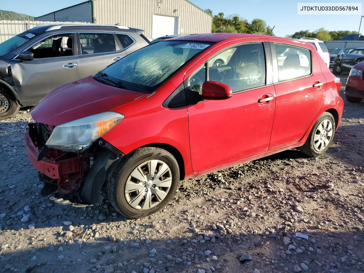 2013 Toyota Yaris VIN: JTDKTUD33DD567894 Lot: 71152214