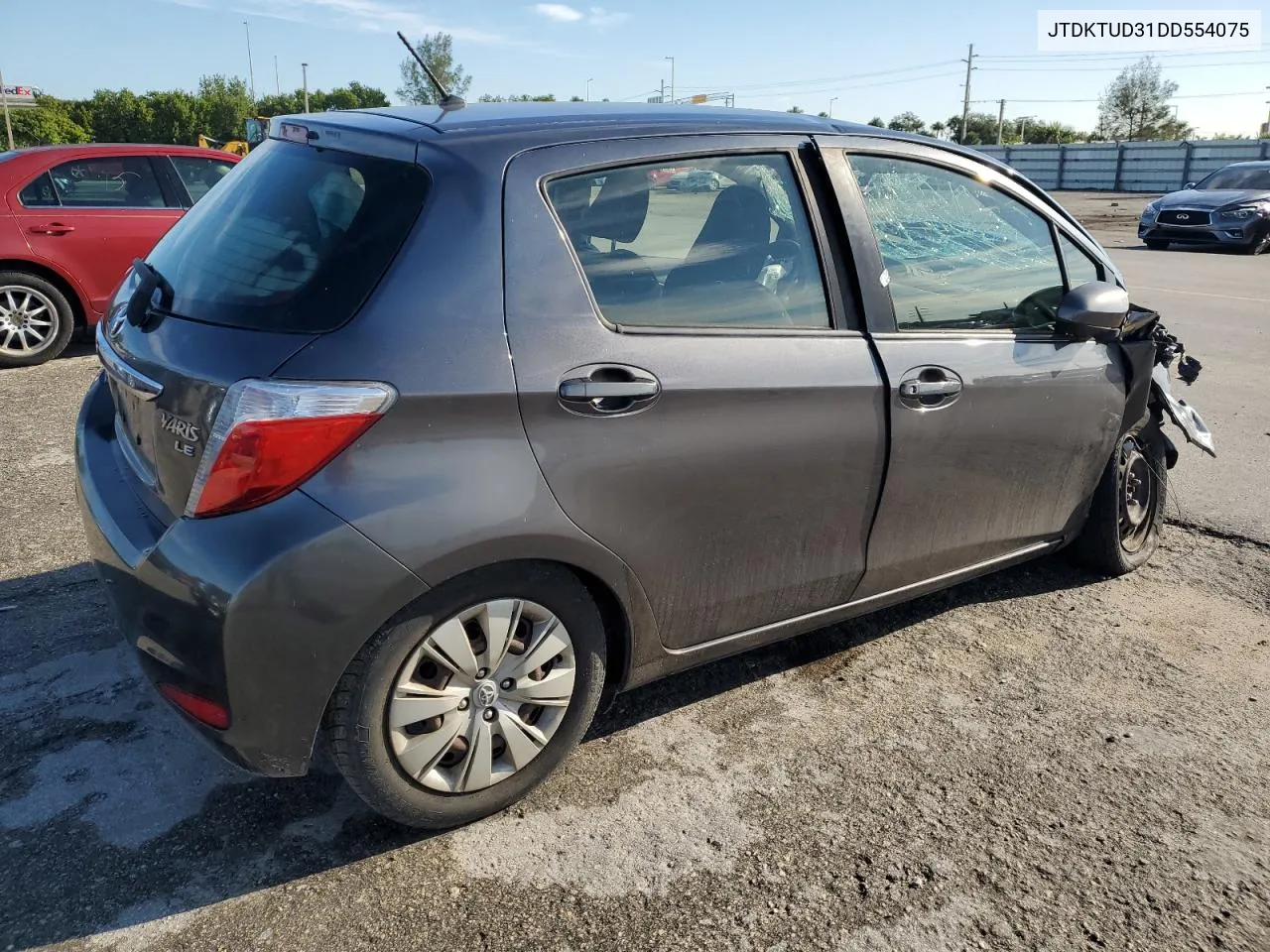 2013 Toyota Yaris VIN: JTDKTUD31DD554075 Lot: 71962894