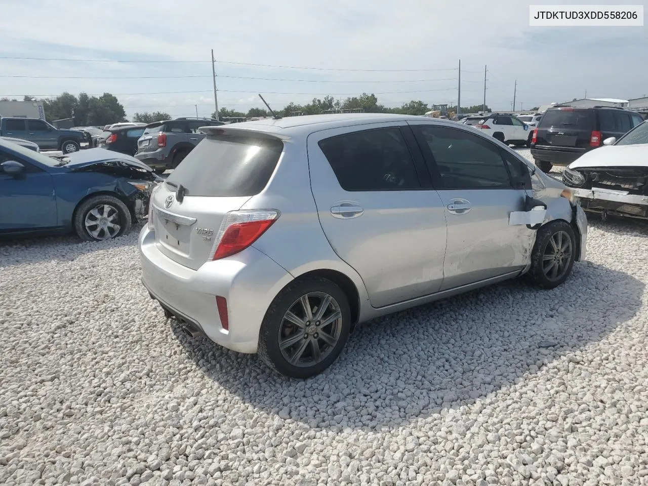 2013 Toyota Yaris VIN: JTDKTUD3XDD558206 Lot: 72456874