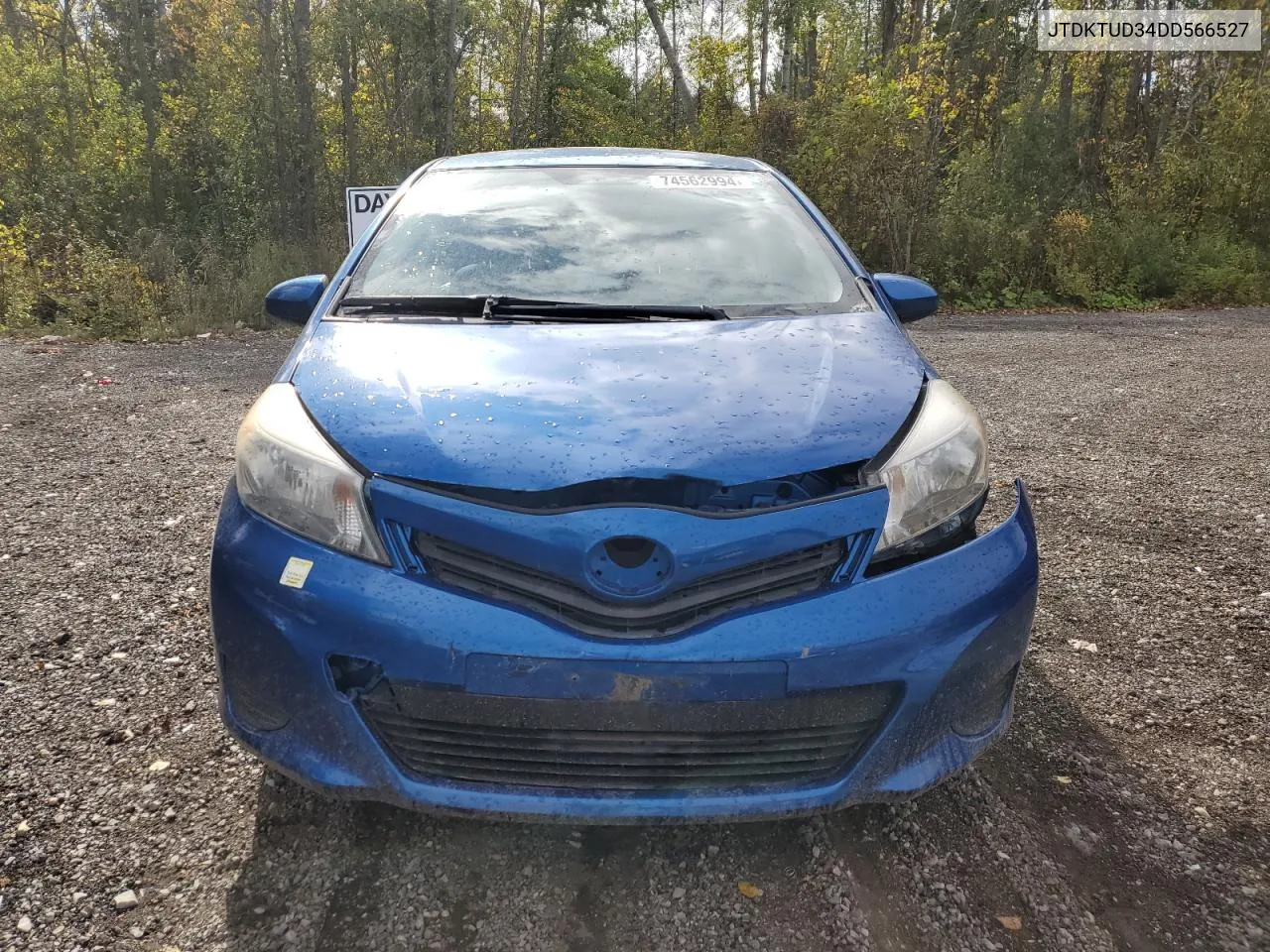 2013 Toyota Yaris VIN: JTDKTUD34DD566527 Lot: 74562994