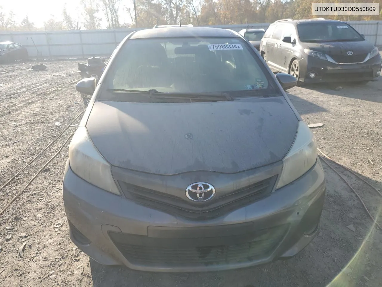 2013 Toyota Yaris VIN: JTDKTUD30DD550809 Lot: 75980334