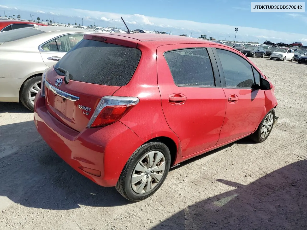 2013 Toyota Yaris VIN: JTDKTUD30DD570042 Lot: 76194094