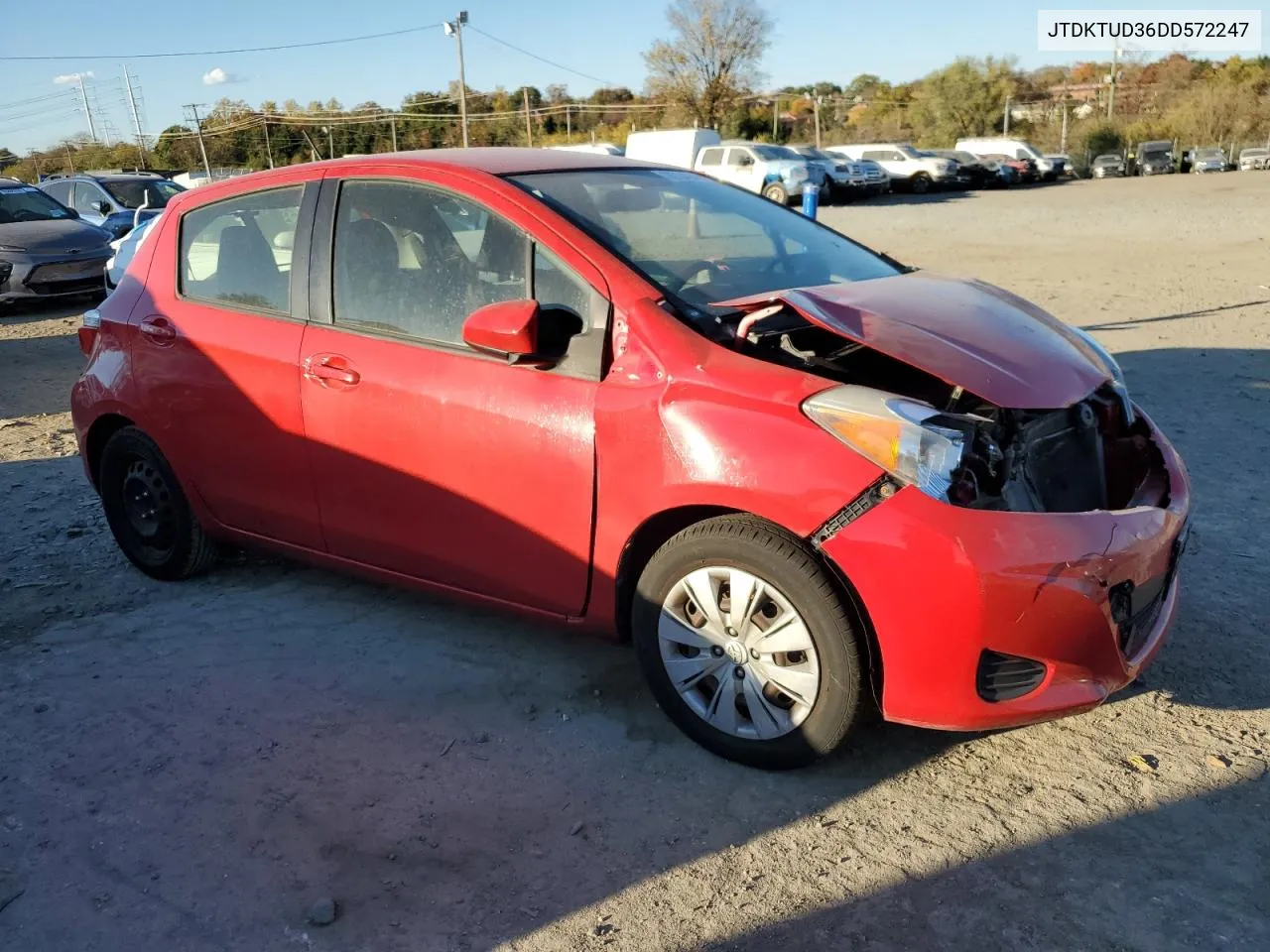 2013 Toyota Yaris VIN: JTDKTUD36DD572247 Lot: 78734244