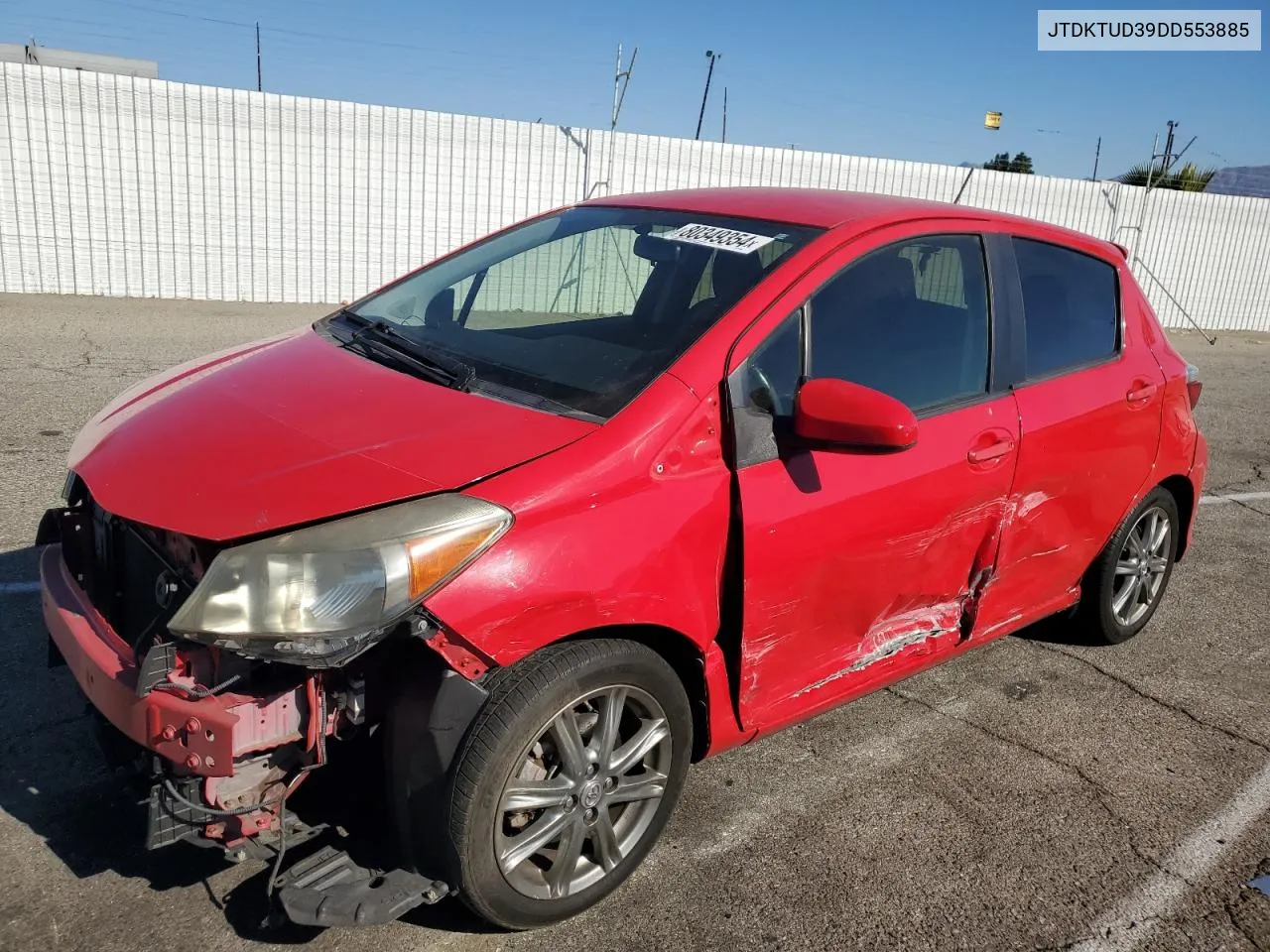 2013 Toyota Yaris VIN: JTDKTUD39DD553885 Lot: 80349354