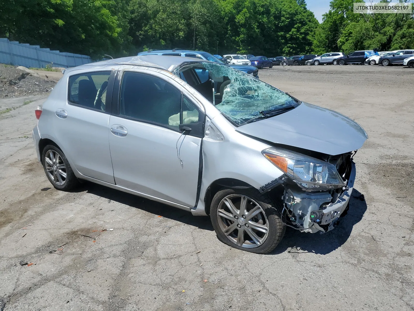 2014 Toyota Yaris VIN: JTDKTUD3XED582197 Lot: 57551594