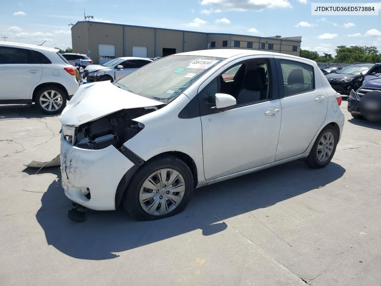 2014 Toyota Yaris VIN: JTDKTUD36ED573884 Lot: 60672634