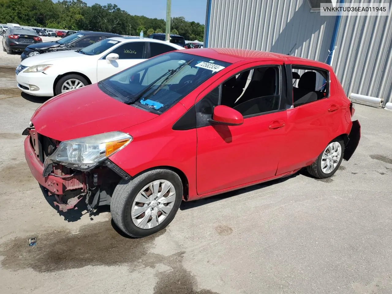 2014 Toyota Yaris VIN: VNKKTUD36EA011945 Lot: 72582334