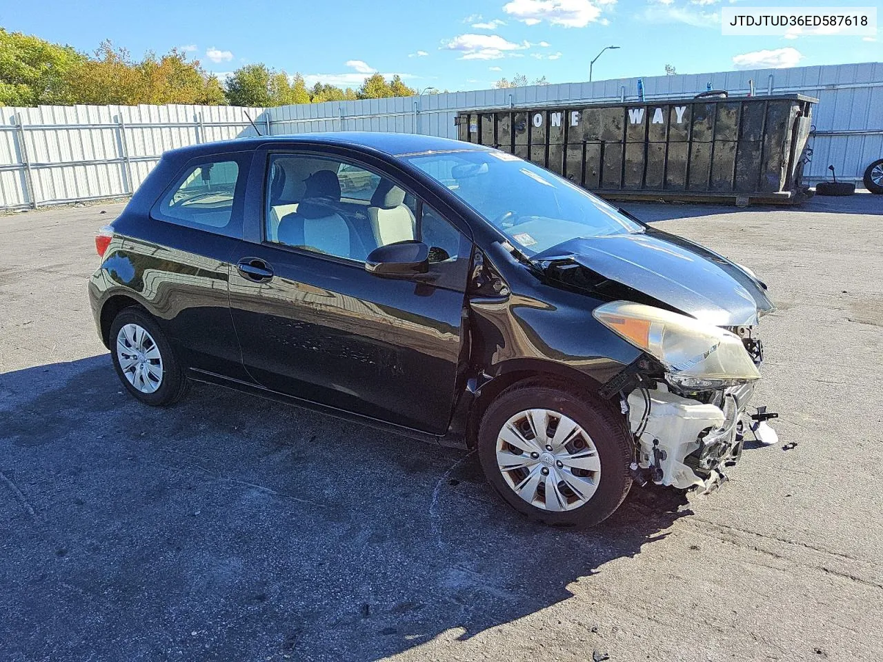 2014 Toyota Yaris VIN: JTDJTUD36ED587618 Lot: 74060464