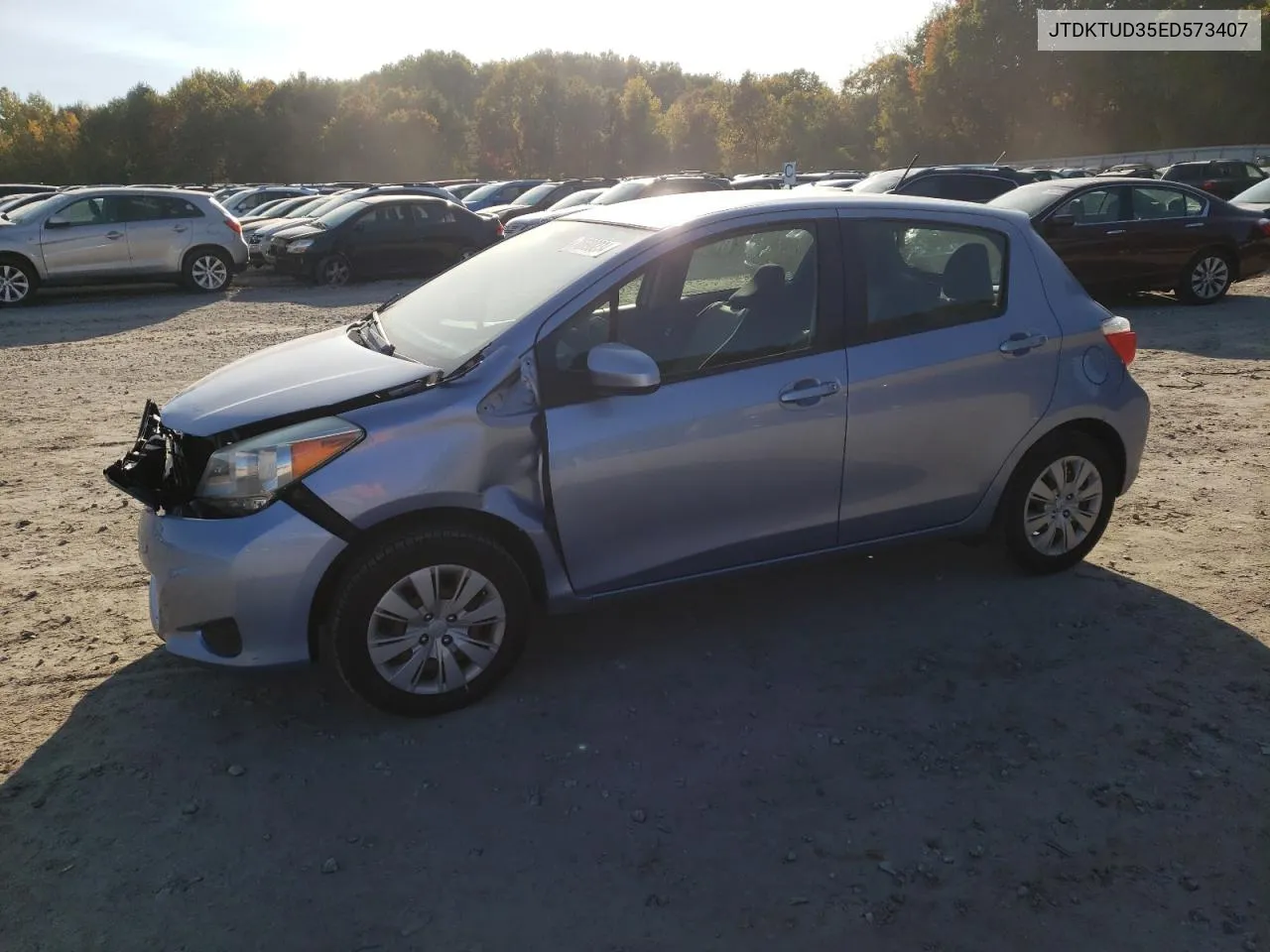 2014 Toyota Yaris VIN: JTDKTUD35ED573407 Lot: 76690234