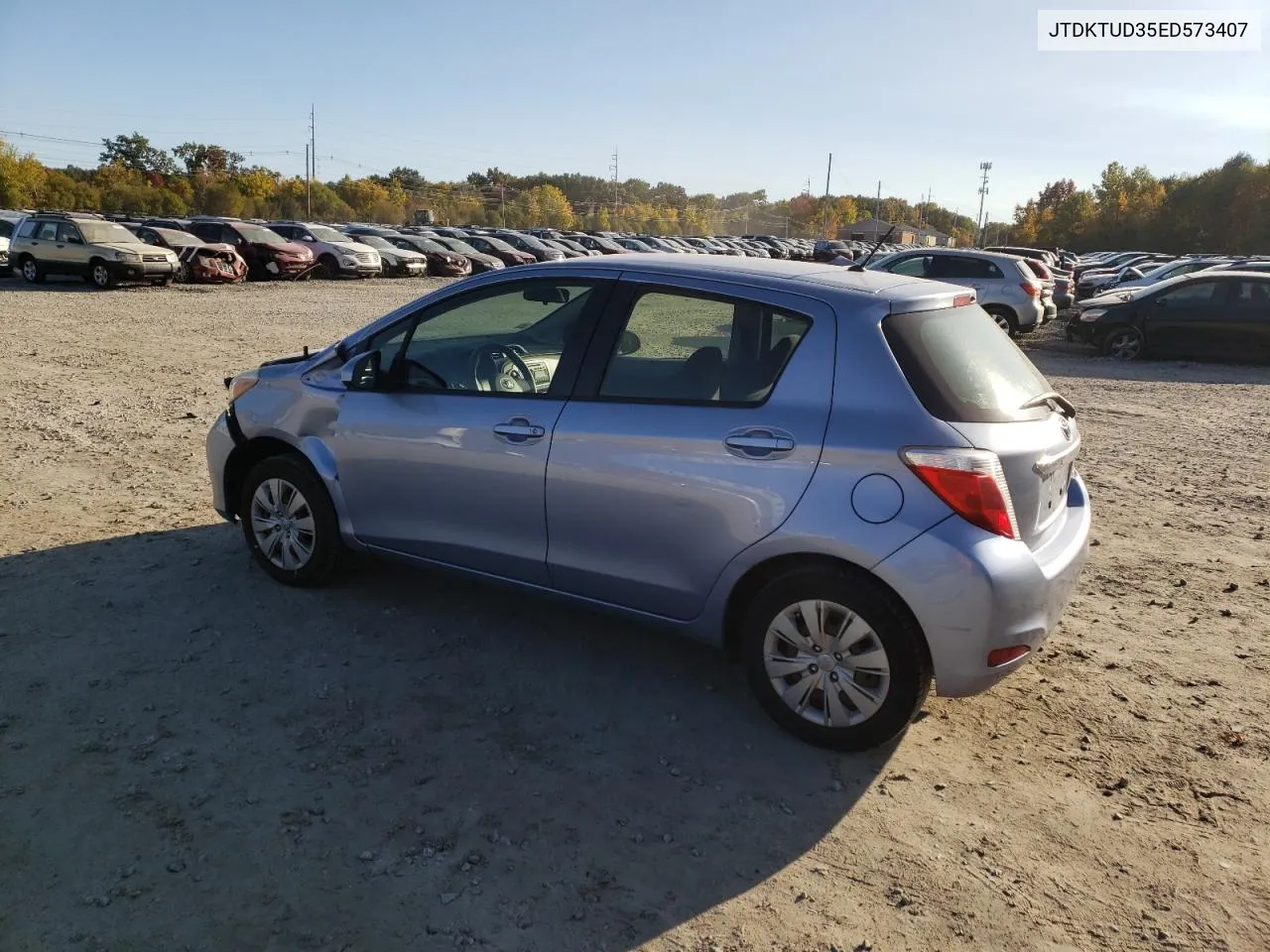 2014 Toyota Yaris VIN: JTDKTUD35ED573407 Lot: 76690234