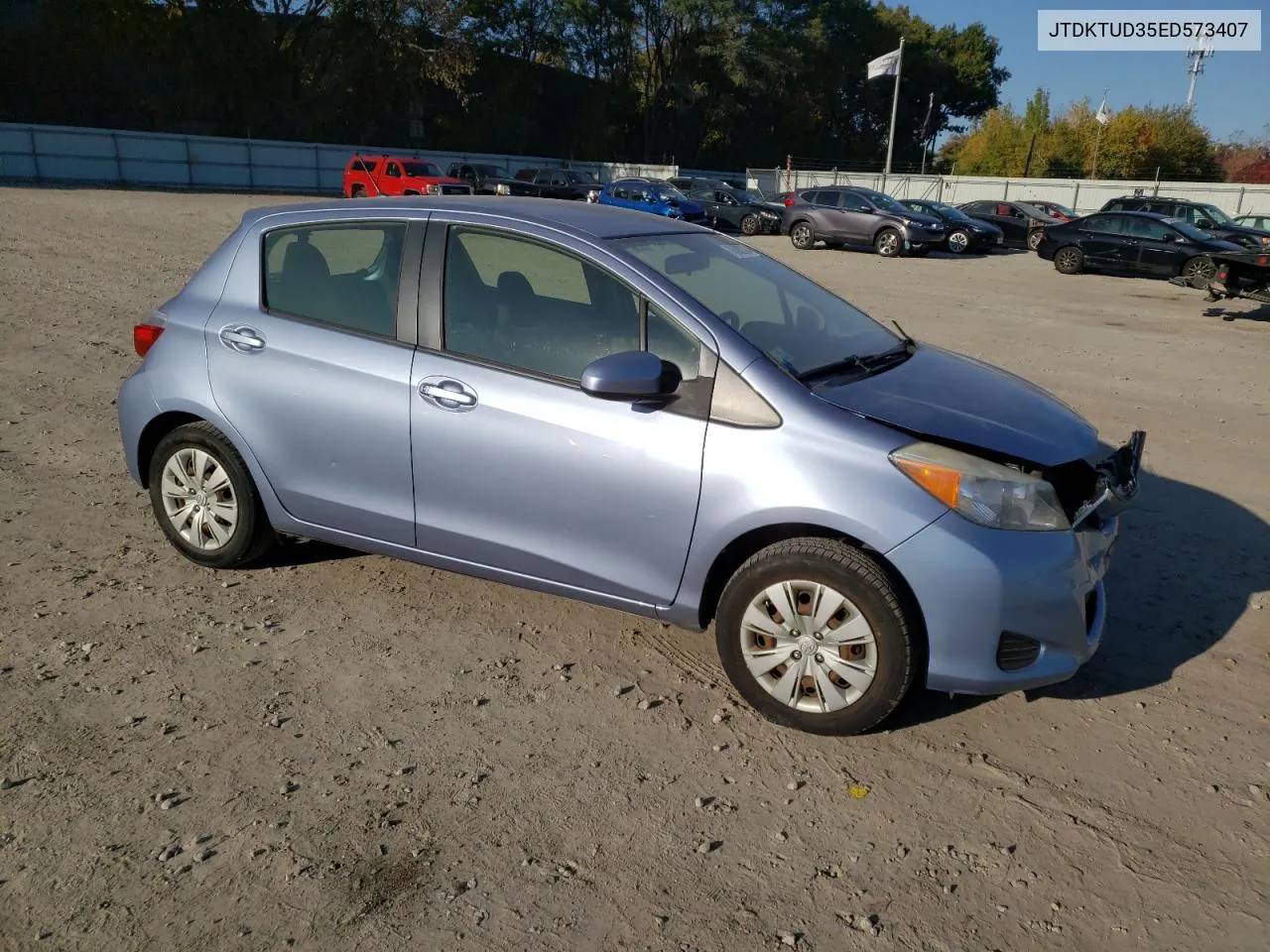 2014 Toyota Yaris VIN: JTDKTUD35ED573407 Lot: 76690234