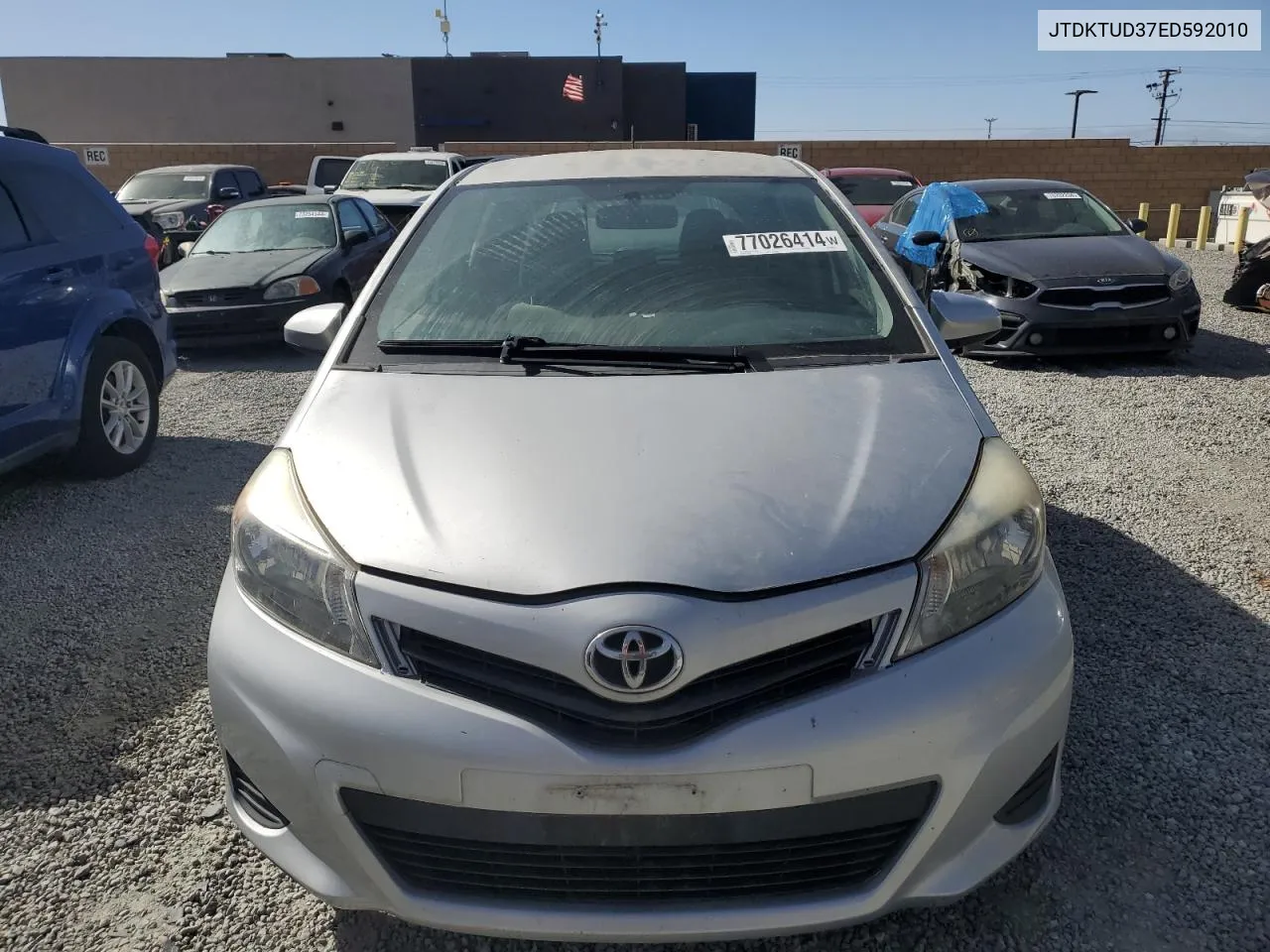 2014 Toyota Yaris VIN: JTDKTUD37ED592010 Lot: 77026414